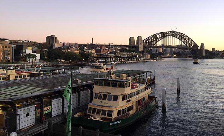 Evening Scene at Circular Quay Train Station - NepaliPage