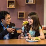 Restaurant couple dating love